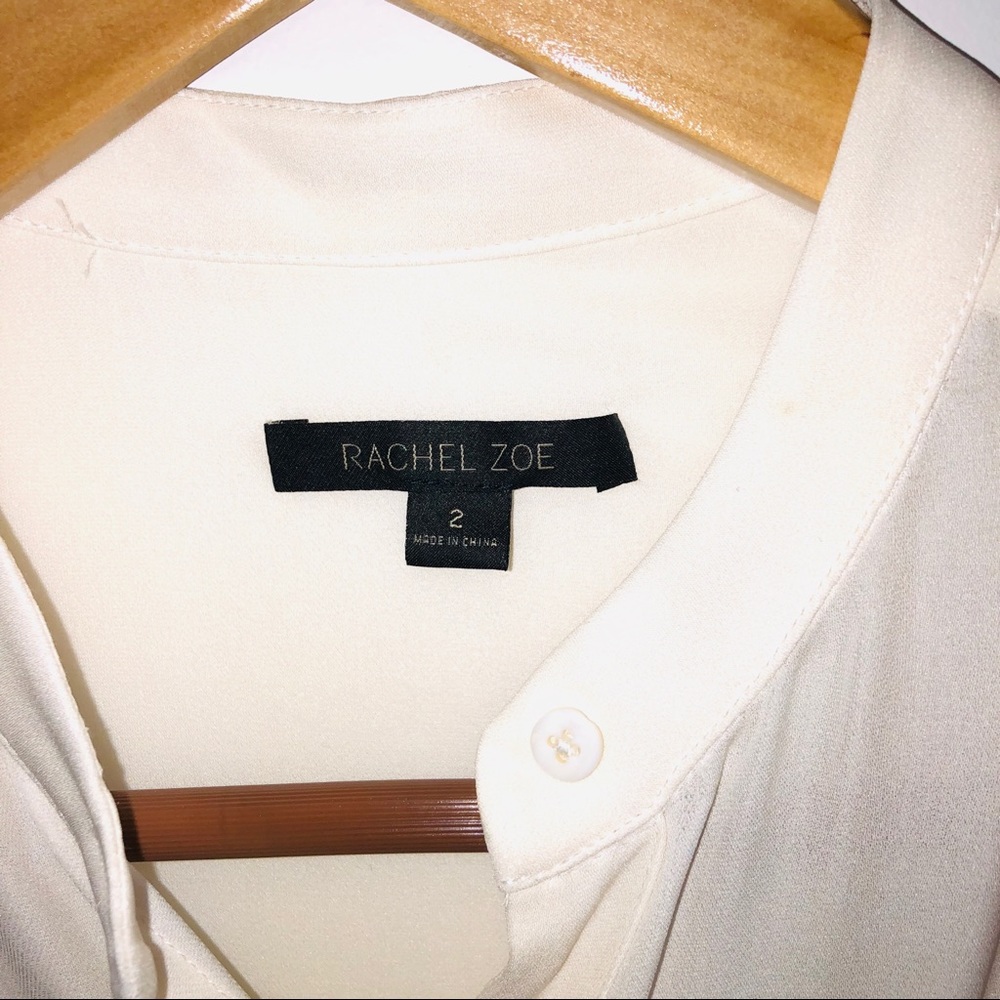 Rachel Zoe ruffle front silk blouse - Picture 4 of 4